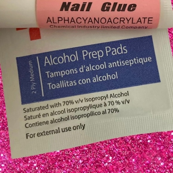 NEW Pastel French Tip Rainbow Ombre Coffin Rounded Square Press On Nails Set - Picture 2 of 3